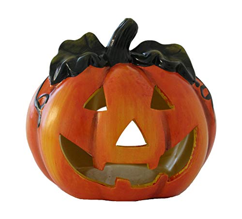 Windlicht Kürbis Ton 18 x 17 x 17 cm Deko, Halloween, Pumpkin von Wurm