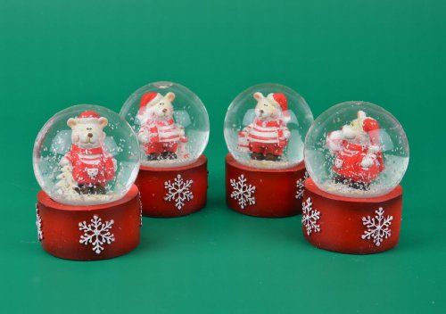 Wurm 4 x Schneekugel Eisbär von Wurm