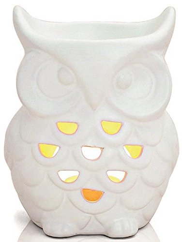 Wurm Duftlampe Eule aus Porzellan weiß (11 x 9 x 15 cm) von Wurm