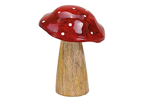 Wurm - Pilz aus Mangoholz Rot, braun (B/H/T) 10x13x10cm von Wurm