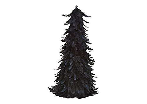 Wurm - Tannenbaum aus Feder, Kunststoff Schwarz (B/H/T) 20x40x20cm von Wurm