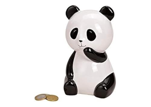 Wurm wunderschöne Spardose,Sparbüchse Panda Bär aus Keramik weiß, schwarz von Wurm