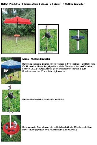 Strand - SCHIRMHALTER - Holly ® Produkte STABIELO ® - Made in Germany - WURMI - MULTIBODENHALTER von Wurmi STABIELO MUBO ALU