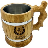 Rustikaler Bierkrug Aus Eichenholz Mit Edelstahleinsatz 0, 5 Liter - Holzkrug Gravur | Bierkrüge Holz Bier Geschenk Geburtstag Rustikaler Bierkrug Aus Eichenholz Mit Edelstahleinsatz 0, 5 Liter - Holzkrug Gravur | Bierkrüge Holz Bier Geschenk Geburtstag von WurmisHolzdeko
