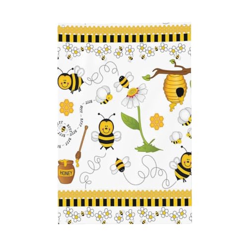 Wurton Flying Bees Gänseblümchen-Honig-Druck, lebendige Gartenflagge, Heimdekoration für alle Jahreszeiten, patriotische Dekoration, Militärgeschenke, 6 x 0,9 m von Wurton