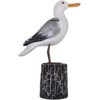 Möwe Auf Duckdalbe Aus Vollholz Bunt 20x7 cm Höhe Ca 35 von Wurzelliebe