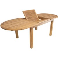 Teak - Ovalausziehtisch 240/180 X 100cm Höhe 75 cm Mit 7cm Beinen Stock von Wurzelliebe