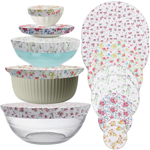 Wusboo Stoff Elastisch Abdeckhauben für Lebensmittel, 10 Abdeckhauben Lebensmittel Wiederverwendbare mit Gummizug, Lebensmittelechte Bedruckte Hüllen zum Abdecken von Schüsseln,Töpfen, Glasbehältern Wusboo Stoff Elastisch Abdeckhauben für Lebensmittel, 10 Abdeckhauben Lebensmittel Wiederverwendbare mit Gummizug, Lebensmittelechte Bedruckte Hüllen zum Abdecken von Schüsseln,Töpfen, Glasbehältern von Wusboo