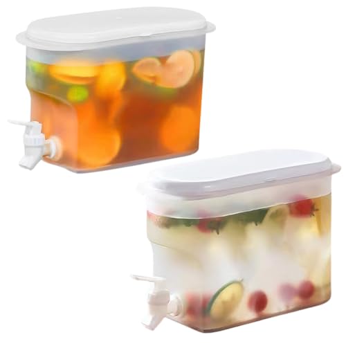 2 Stück Kaltes Wasserkocher Mit Wasserhahn, Getränkespender, 2,8 L Saftspender Mit Großer Kapazität Für Erfrischende Getränke, Obsttee, Zitronentee, Kaltgebrüh 2 Stück Kaltes Wasserkocher Mit Wasserhahn, Getränkespender, 2,8 L Saftspender Mit Großer Kapazität Für Erfrischende Getränke, Obsttee, Zitronentee, Kaltgebrüh von Wusideday