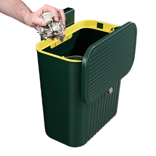 Kompostbehälter Wandmontage, Arbeitsplatte Mülleimer, Komposteimer Für Küche, Hängemüll Mit Deckel, Küche Unter Waschbecken Mülldosen, Wandmülleimer Für Schrank/Arbeitsplatte/Badezimmer Kompostbehälter Wandmontage, Arbeitsplatte Mülleimer, Komposteimer Für Küche, Hängemüll Mit Deckel, Küche Unter Waschbecken Mülldosen, Wandmülleimer Für Schrank/Arbeitsplatte/Badezimmer von Wusideday
