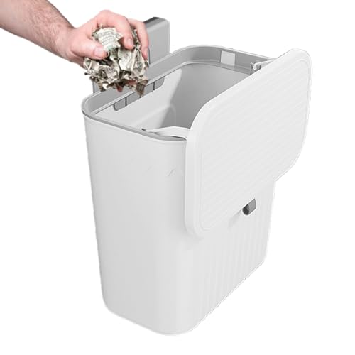 Kompostbehälter Wandmontage, Arbeitsplatte Mülleimer, Komposteimer Für Küche, Hängemüll Mit Deckel, Küche Unter Waschbecken Mülldosen, Wandmülleimer Für Schrank/Arbeitsplatte/Badezimmer Kompostbehälter Wandmontage, Arbeitsplatte Mülleimer, Komposteimer Für Küche, Hängemüll Mit Deckel, Küche Unter Waschbecken Mülldosen, Wandmülleimer Für Schrank/Arbeitsplatte/Badezimmer von Wusideday