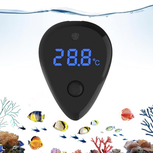 Wusideday Aquarium Temperaturmesser, Digitales Thermometer, Berührungssteuerung LED Display Präzisionsmessgerät Für Haustiere Zuhause Zoofachhandel Schule Wissenschaftliche Projekte Schildkrötengehege von Wusideday