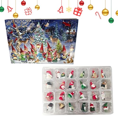 Wusideday Countdown Kalender | 24 Tage Weihnachts Countdown Spielzeug | Wichtel Sammelfigur Für Kinder Jugendliche Erwachsene | Täglicher Familienspaß Aktivität von Wusideday