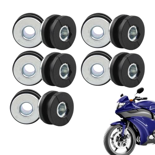 Wusideday Motorrad Gummibuchsen | Spritzschutz Dichtungsscheiben Puffer Unterlegscheibe | Unterlegscheibe Distanzstück Stoßdämpfung Seitendeckel Schraubverbindung Montage von Wusideday
