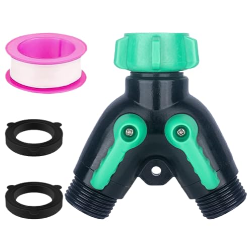 Wusideday Wasserschlauch Verteiler,Robuster Schlauch Y-Adapter | Wasserdichte Hochdruck Wasserverteilung für Bewässerungssysteme Hausgarten Rasenpflege Farm Gewächshaus Außenbereich von Wusideday