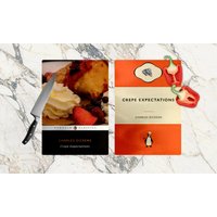 Crepe Expectations Pinguin Buchhülle Schneidebrett. Charles Dickens Buch Pun. Tolle Erwartungen Classic. Dessert Liebhaber Geschenk von WutheringWrites