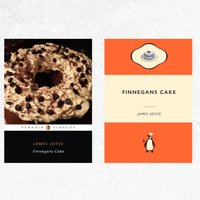 Finnegans Kuchen. James Joyce Wake. Küche Wandkunst. Buchtitel Wortspiel. Buchliebhaber Geschenk. Essen Pun. Pinguin Classic Buch von WutheringWrites