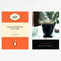 The Catcher in The Chai J D Salinger Food Based Tea Pun Book Cover Poster Rye von WutheringWrites