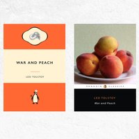 War & Peach Leo Tolstoy Pinguin Bucheinband Art Fruit Pun. Krieg Und Frieden Food Lover Buchliebhaber Geschenk von WutheringWrites