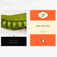 War & Peas Leo Tolstoy Pinguin Bucheinband Art Fruit Pun. Krieg Und Frieden Food Lover Buchliebhaber Geschenk von WutheringWrites
