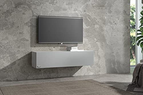 Wuun® 120cm/ Front Perl-Matt-Grau (Korpus Perl-Matt-Grau)/8 Größen/6 Farben/TV Lowb8ard TV Board hängend Hängeschrank Wohnwand/Somero von Wuun