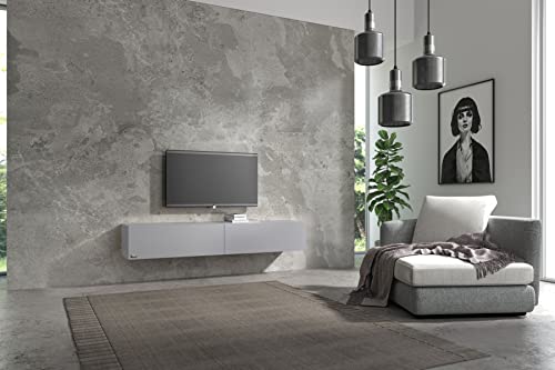 Wuun® 160cm/ Front Perl-Matt-Grau (Korpus Perl-Matt-Grau)/8 Größen/6 Farben/TV Lowb8ard TV Board hängend Hängeschrank Wohnwand/Somero von Wuun