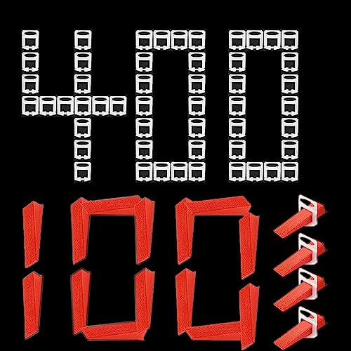500STK Fliesen Nivelliersystem Set Fliesenverlegehilfe set 400 Zuglaschen 1 mm Fugenbreite + 100 Fliesen Keile, Verlegehilfe, Laschen, Verlegesystem, Fliesen Werkzeug für Wand Boden Werkzeugset 500STK Fliesen Nivelliersystem Set Fliesenverlegehilfe set 400 Zuglaschen 1 mm Fugenbreite + 100 Fliesen Keile, Verlegehilfe, Laschen, Verlegesystem, Fliesen Werkzeug für Wand Boden Werkzeugset von Wuuooei