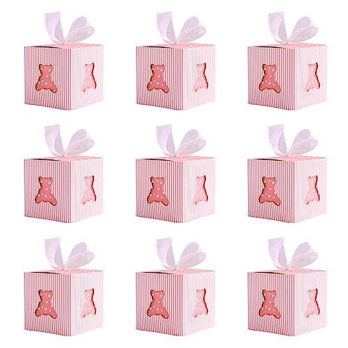 Hochzeit Geschenkbox,50Stück Süßigkeiten Kasten,geschenkboxen taufe,Hochzeits-Süßigkeiten-Box für Neugeborene Babydusche, Pralinenschachtel für Kinder Geburtstag, Hochzeit, Taufe Geburt Party von Wuuooei