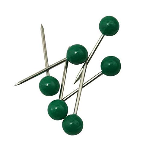 Wuuycoky Reißzwecken, 4 mm Durchmesser, klein, runder Kopf Grün, 300 Stück von Wuuycoky