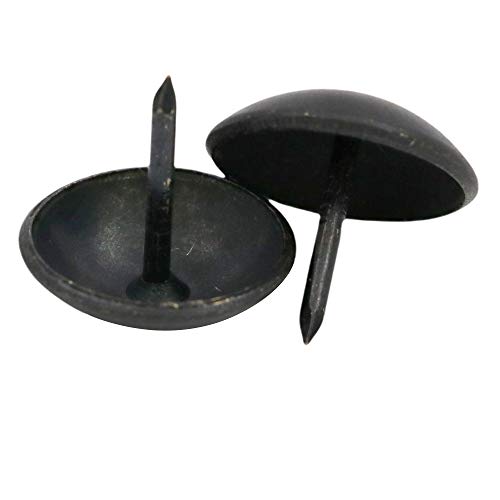Wuuycoky Pin/Nagel/Reißnagel mit großem Kopf, Rund, 19 mm Durchmesser, Schwarz von Wuuycoky
