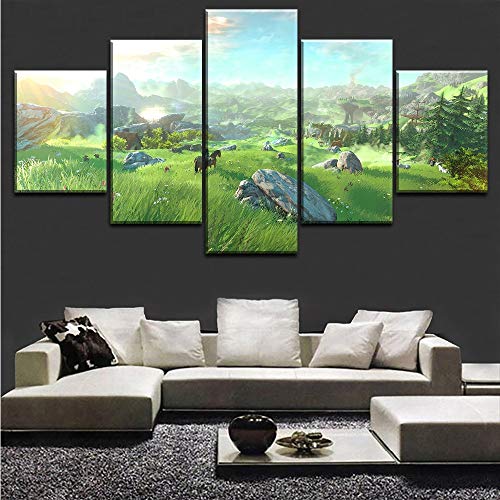Wuwenw Home Decoration Leinwand Malerei Hd-Drucke 5 Stücke The Legend Of Zelda Wandkunst Spiel Modulare Wohnzimmer Bilder Artwork Poster, 16X24 / 32/40 Zoll, Rahmenlos Wuwenw Home Decoration Leinwand Malerei Hd-Drucke 5 Stücke The Legend Of Zelda Wandkunst Spiel Modulare Wohnzimmer Bilder Artwork Poster, 16X24 / 32/40 Zoll, Rahmenlos von Wuwenw