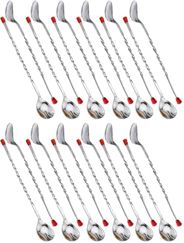 Wuxiuxiu Barlöffel aus Edelstahl, 27,9 cm, 24-teiliges Set von Wuxiuxiu