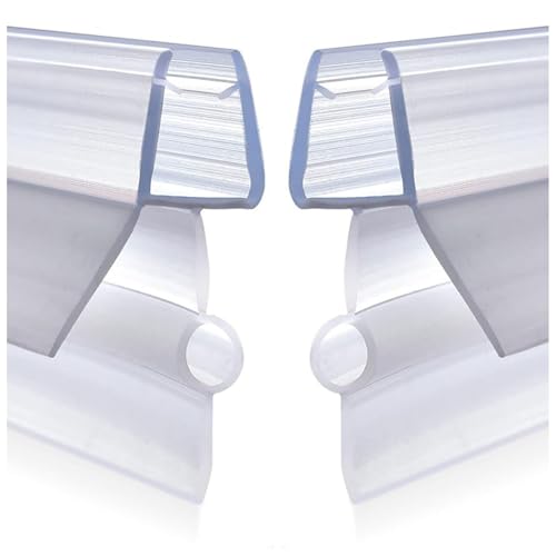 Duschdichtung 2 x 100cm für Glastüren 4mm bis 12mm Ersatzdichtung Transparent Wasserdicht mit 15mm Lippen (12mm) von Wuyangcun