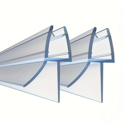 Einfach zu installierende Duschtürdichtungsstreifen, transparent, flexible Dichtung für 4–6 mm Glas, Lücken bis zu 20 mm, 70 cm Länge, 2 Stück von Wuyangcun