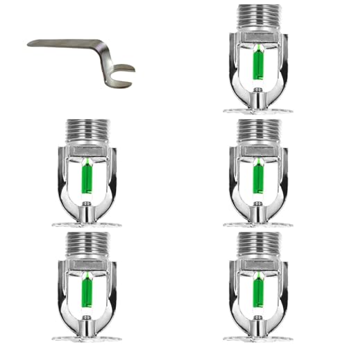 Wuyangcun 5 Stück Feuer Sprinklerkopf mit einem Schraubenschlüssel 93°C /199°F Pendent Typ automatisches Sprinklersystem Fire Sprinkler Head Wuyangcun 5 Stück Feuer Sprinklerkopf mit einem Schraubenschlüssel 93°C /199°F Pendent Typ automatisches Sprinklersystem Fire Sprinkler Head von Wuyangcun