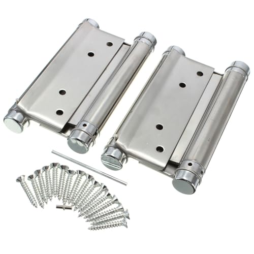 Wuyangcun Double Action Federscharnier Paar 12,7 cm Edelstahl Automatisch Schließend Einstellbare Spannung Inklusive Schrauben für Schwingtüren Wuyangcun Double Action Federscharnier Paar 12,7 cm Edelstahl Automatisch Schließend Einstellbare Spannung Inklusive Schrauben für Schwingtüren von Wuyangcun