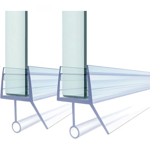 Wuyangcun Duschdichtung 2x50cm Ersatzdichtung Duschtür Dichtung für Glastür PVC Dichtungen für Duschkabine Transparent (Glastür: 6mm) von Wuyangcun