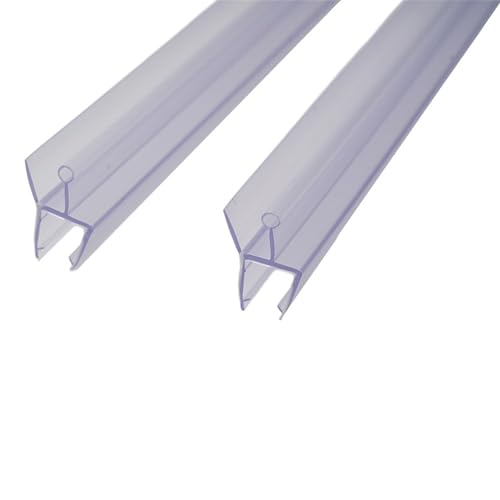 Wuyangcun Duschdichtung 2x50cm Ersatzdichtung Duschtür Dichtung für Glastür PVC Dichtungen für Duschkabine Transparent (Glastür: 8mm) von Wuyangcun