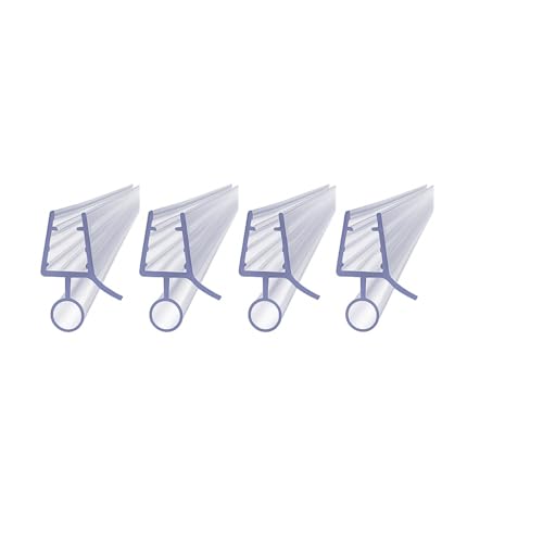 Wuyangcun Duschdichtung 4x50cm Dichtung für Glastür Duschtür Dichtung Ersatzdichtung für Duschkabine Transparent (Glasstärke: 10mm) von Wuyangcun