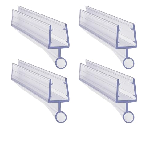 Wuyangcun Duschdichtung 4x50cm Dichtung für Glastür Duschtür Dichtung Ersatzdichtung für Duschkabine Transparent (Glasstärke: 12mm) von Wuyangcun