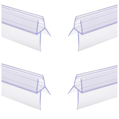 Wuyangcun Duschdichtung 4x50cm Duschtürdichtung Ersatzdichtung für Glastür Wasserdichtung PVC Dichtung Schwallschutz Transparent (Glasstärke: 8mm) von Wuyangcun
