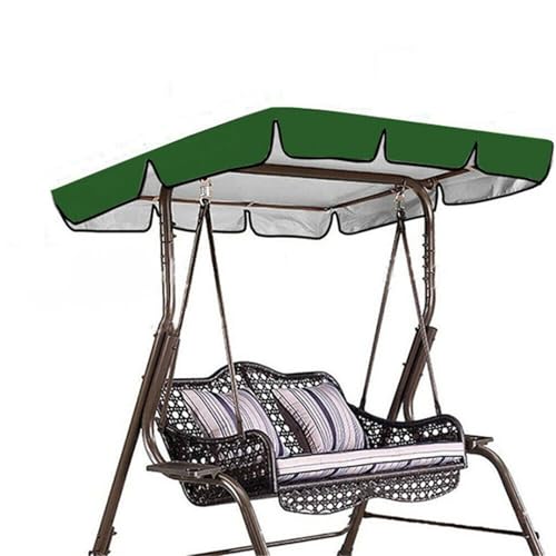 Wuyangcun Ersatz-Schaukelabdeckung aus 600D-Oxford-Stoff, 164 x 114 x 15 cm, wasserdichte Oberseite für 2-Sitzer, Garten, Terrasse, Schaukelstuhl (dunkelgrün) von Wuyangcun