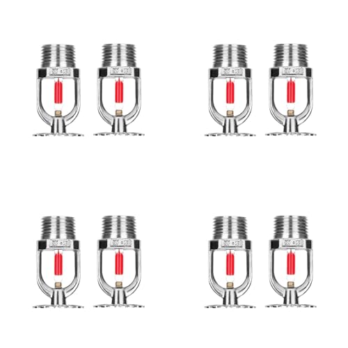 Wuyangcun Feuer-Sprinklerkopf, 8 Stück, 68 °C, Aktivierung, 1,9 cm DN20, Messing, verchromt, Feuer-Sprinklerkopf für Zuhause, Wohnen (Pendent) von Wuyangcun