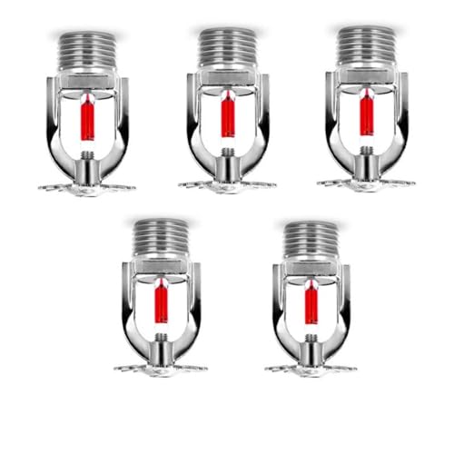 Wuyangcun Feuer-Sprinklerkopf, Messing, verchromt, 68 °C, automatischer Temperaturauslöser, 1,9 cm DN20, für Fabriken, Einkaufszentren, Lager (Pendent), 5 Stück von Wuyangcun