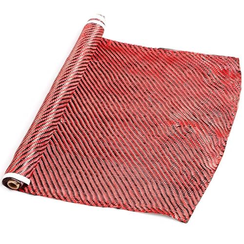 Wuyangcun Kohlefaserplatte 50 * 100cm Carbonplatte 3K Twill Köpferplatte Kohlefaser Platt Carbonfaserplatte für Reparatur (Rot) von Wuyangcun