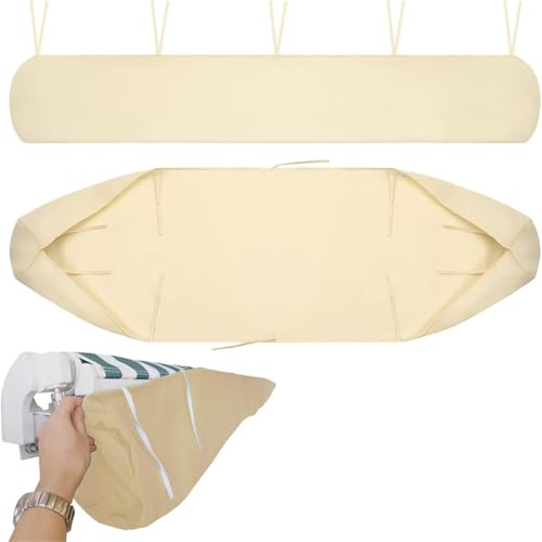 Wuyangcun Markisenabdeckung für den Außenbereich, wasserdicht, 420D-Oxford-Gewebe, staubdicht, mit Schnur, Beige (3 m) von Wuyangcun