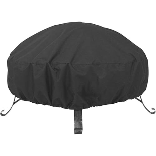 Wuyangcun Runde Terrassen-Feuerstellenabdeckung, faltbar, wasserdicht, Sonnenlichtblockierung, Grillschutz, universell für den Außenbereich, Schwarz (86 x 36 cm) von Wuyangcun