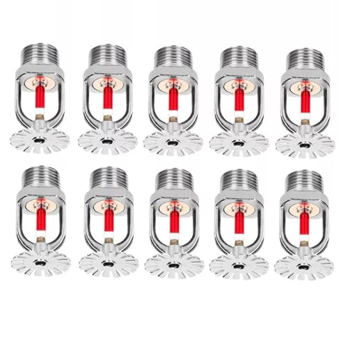 Wuyangcun Sprinklerköpfe, 10 Stück, 68 °C, hängend, Legierungsmaterial, rote Glasbirne, schnelle Reaktion, Sprinklersystem Wuyangcun Sprinklerköpfe, 10 Stück, 68 °C, hängend, Legierungsmaterial, rote Glasbirne, schnelle Reaktion, Sprinklersystem von Wuyangcun