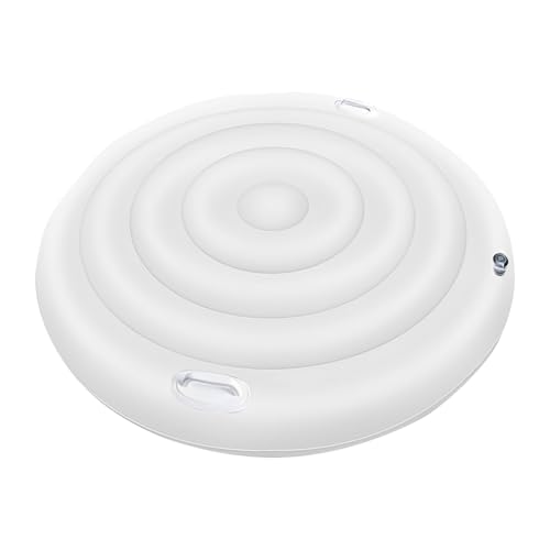 Whirlpools Abdeckung, Ø160 cm Thermoabdeckung für Whirlpools, Aufblasbare Abdeckung für Whirlpools, Winddichter & Regenfester, Schnelles und Einfaches Aufblasen und Entleeren, Whirlpoolzubehör von Wuyooprt