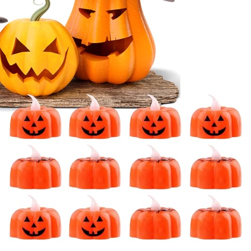 Wuyooprt Flackernde, Flackernde Halloween Kürbis LED Kerzen Deko, 12 Stück Halloween LED Für Fest Party Veranstaltung Geburtstag Wuyooprt Flackernde, Flackernde Halloween Kürbis LED Kerzen Deko, 12 Stück Halloween LED Für Fest Party Veranstaltung Geburtstag von Wuyooprt